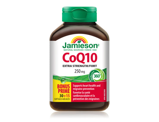 Jamieson CoQ10 Extra Strength Softgels 250 mg – 45 ct