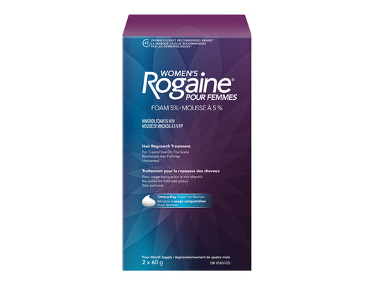 Rogaine Hair Growth Treatment for Women 5% Minoxidil Foam, 2 x 60 g