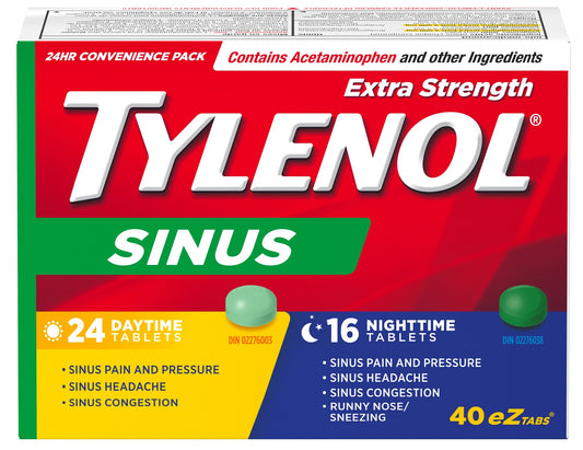 Tylenol Sinus Day/Night eZtabs - 40 Tablets