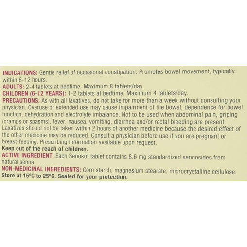 Senokot Natural Laxative – 100 Tablets