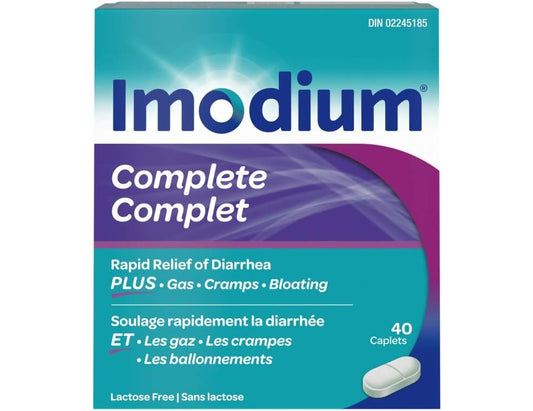 Imodium Complete Antidiarrheal and Gas Relief Caplets, 40 ct