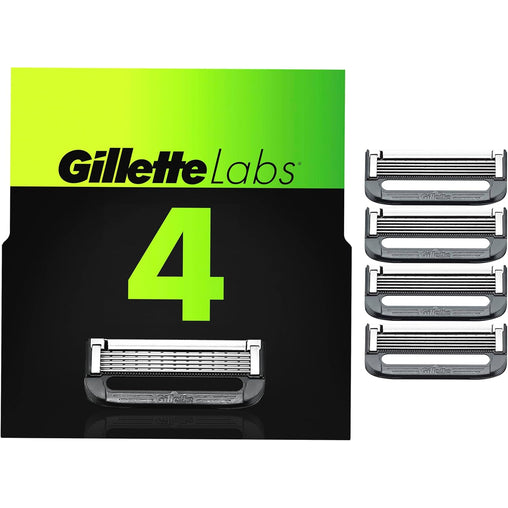 GilletteLabs Razor Blade Refills with Exfoliating Bar – 4 ct