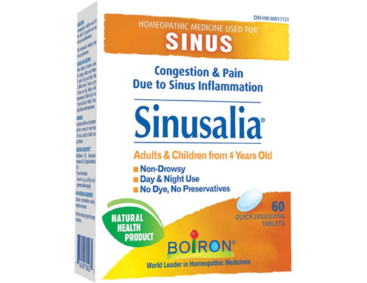 Boiron Sinusalia Congestion & Pain Relief - 60 Quick-Dissolving Tablets
