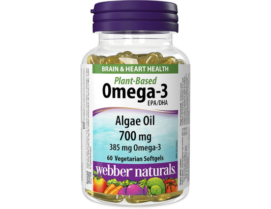 Webber Naturals Plant-Based Omega-3 Algae Oil 700mg – 60 Softgels