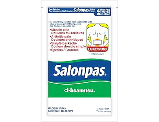 Salonpas Pain Relieving Patch Large - 4 Patches