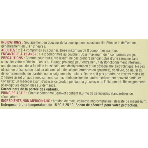 Senokot Natural Laxative – 100 Tablets