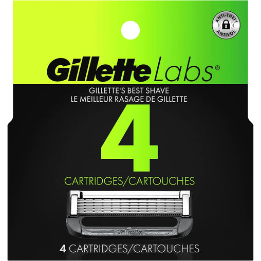 GilletteLabs Razor Blade Refills with Exfoliating Bar – 4 ct