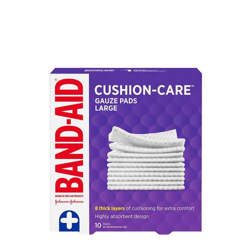 BAND-AID Cushion-Care Gauze Large Pads (10 ct)