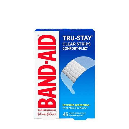 BAND-AID Clear Strips Comfort-Flex Bandages – 45 Count