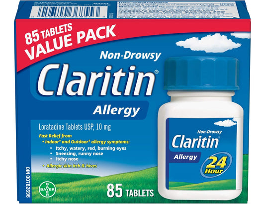 Claritin Allergy 24-Hour Non-Drowsy Relief Tablets 10 mg – 85 Count