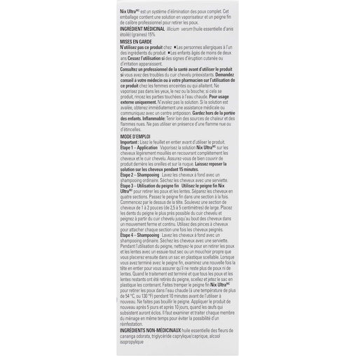 Nix Ultra, Pesticide-Free Lice Treatment (59 mL Kit)