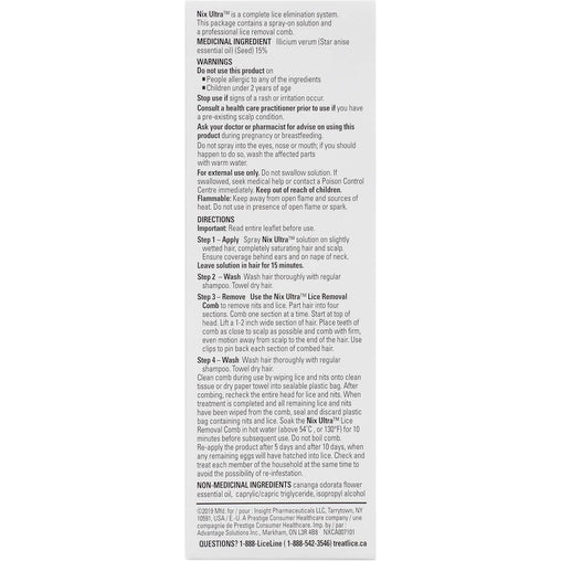Nix Ultra, Pesticide-Free Lice Treatment (59 mL Kit)