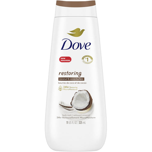 Dove Restoring Body Wash, Coconut & Cocoa Butters, 325 mL