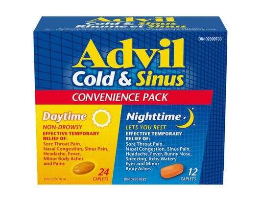 Advil Cold & Sinus Daytime/Nighttime Convenience Pack - 36 Caplets