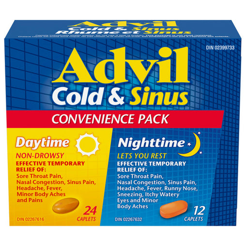 Advil Cold & Sinus Daytime/Nighttime Convenience Pack - 36 Caplets