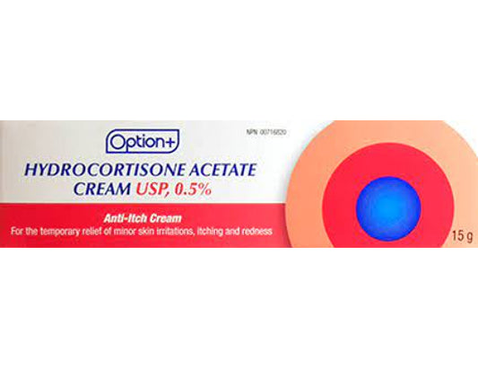 Option+ Hydrocortisone Cream 0.5% – 15g