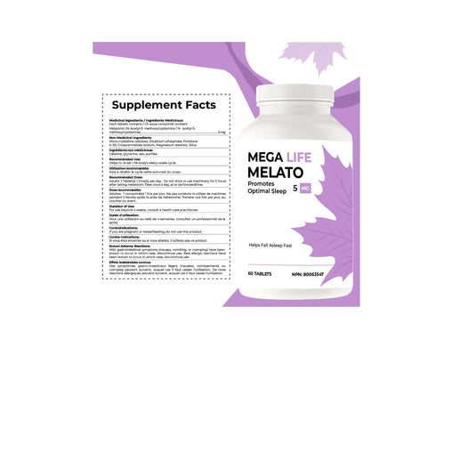 Mega Life Melato 5 mg Tablets, 60 Count