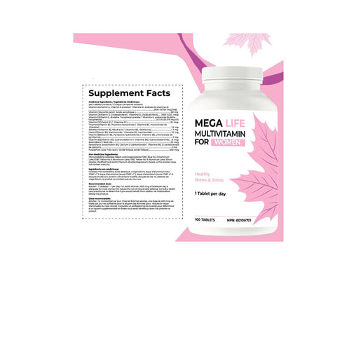 Mega Life Multivitamin For Women Tablets, 100 Count