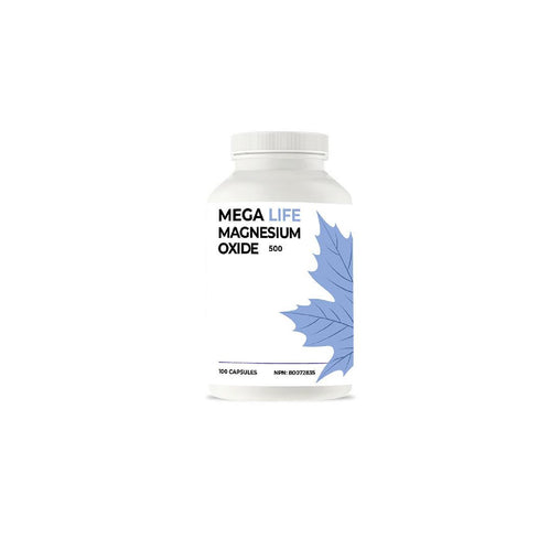 Mega Life Magnesium Oxide 500 mg Capsules, 100 ct