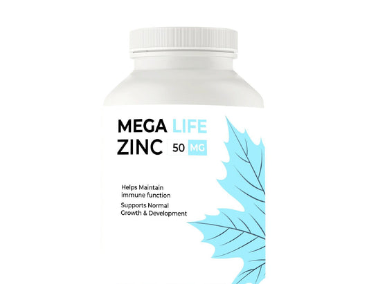 Mega Life Zinc 50 mg Tablets – 60 Count