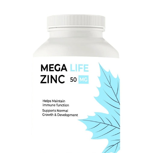 Mega Life Zinc 50 mg Tablets – 60 Count