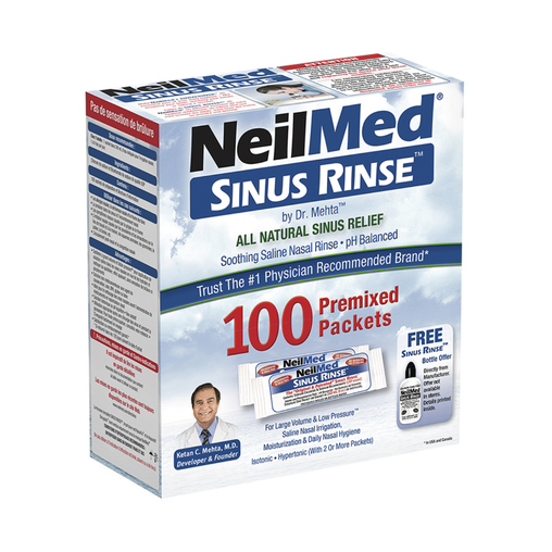 NeilMed - Sinus Rinse Premixed Refill Packets - 100 Packets - front package