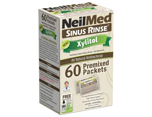 NeilMed - Sinus Rinse Premixed Refill Packets with Xylitol - 60 Packets - current product packaging