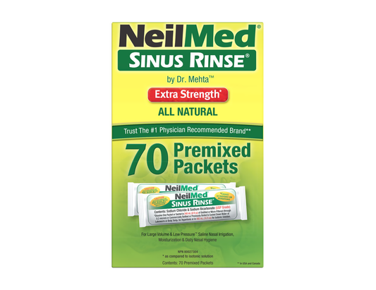 NeilMed - Sinus Rinse Extra Strength - 70 Premixed Packets - current product packaging