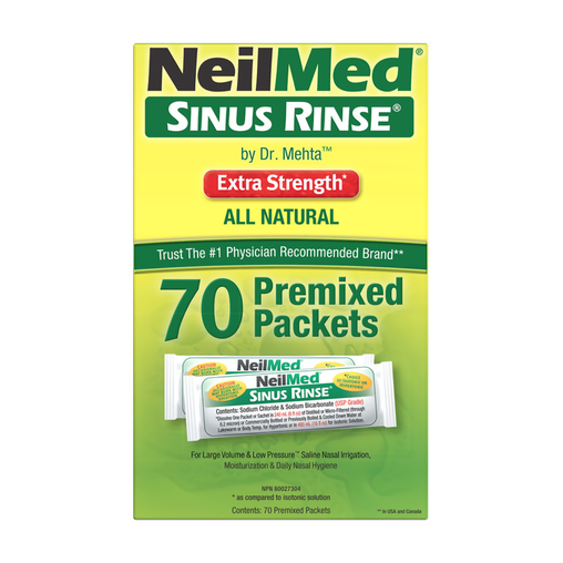 NeilMed - Sinus Rinse Extra Strength - 70 Premixed Packets - current product packaging