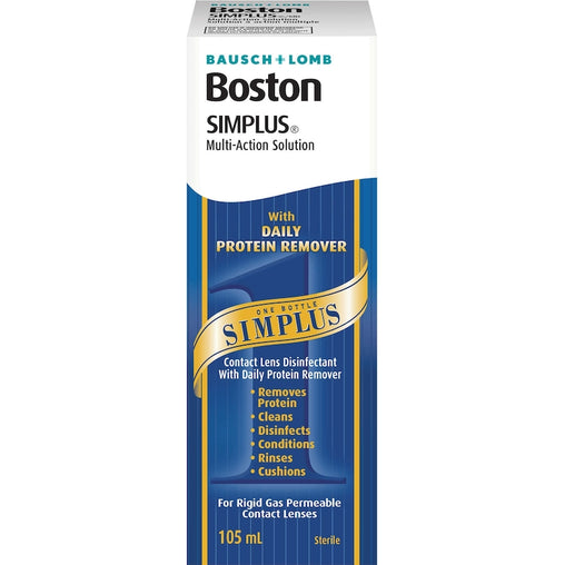 Boston Simplus System Boston SIMPLUS Multi-Action Solution, 105 mL – Symington Pharmacy