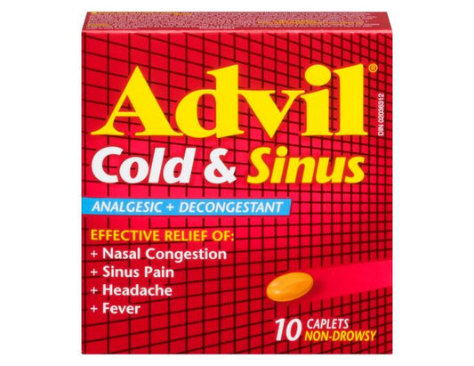 Advil Cold & Sinus Complete 200mg – 10 Caplets