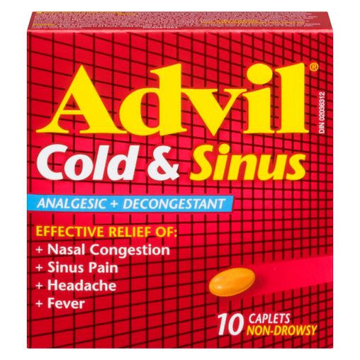 Advil Cold & Sinus Complete 200mg – 10 Caplets