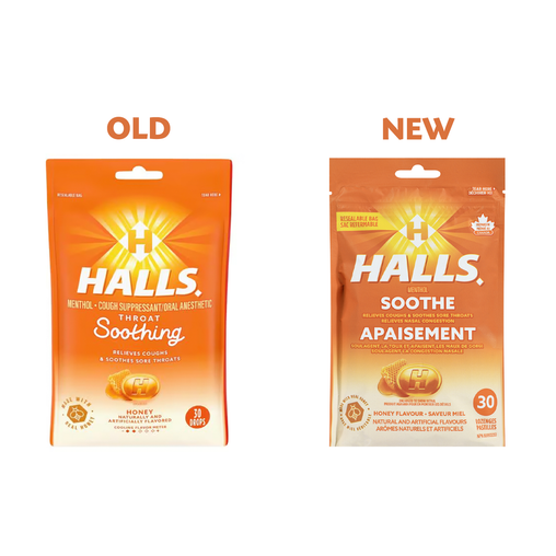 Halls - Menthol Soothe Lozenges, Honey - 30 Lozenges - supplementary product image 2