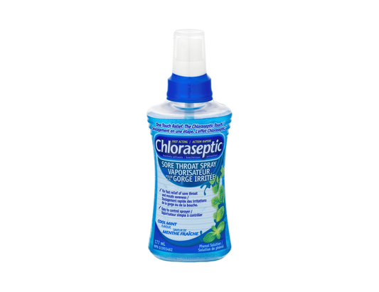 Chloraseptic - Sore Throat Spray, Cool Mint Flavour - 177 ml - current product packaging