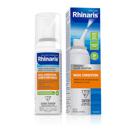 Rhinaris - Nasal Congestion Saline Solution Nasal Spray - 100 mL - current product packaging