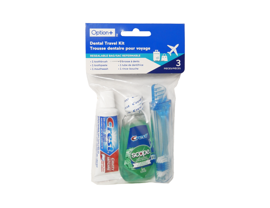 Option+ Dental Travel Kit - 3 Pieces product packaging