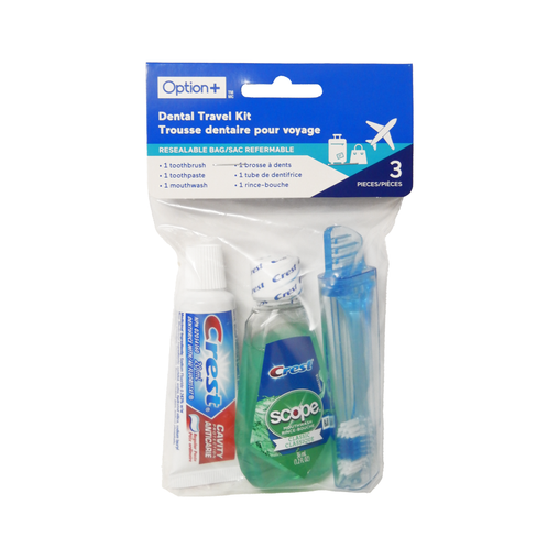 Option+ Dental Travel Kit - 3 Pieces product packaging