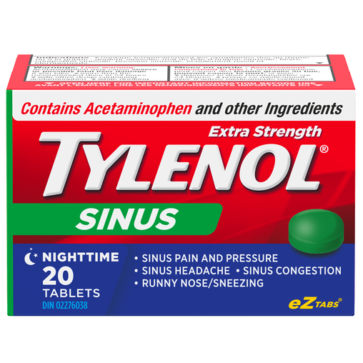 Tylenol Sinus Extra Strength Nighttime eZtabs, 20 Tablets