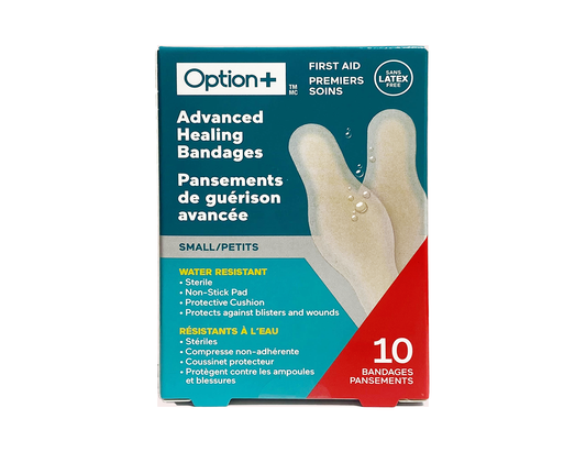 Option+ Advanced Healing Bandages, Small - 10 Bandages current product packaging