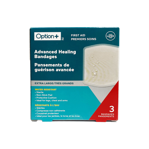 Option+ Advanced Healing Bandages, Extra Large - 3 Bandages current product packaging