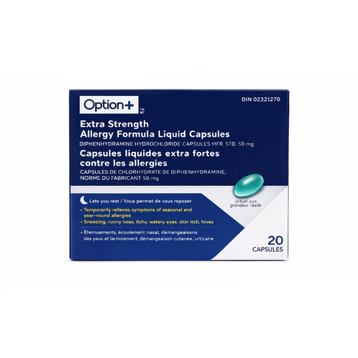 Option+ Extra Strength Allergy Formula Liquid - 20 Capsules optimized product view 3