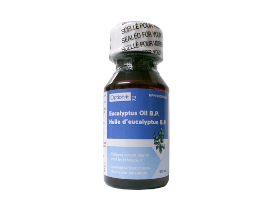 Option+ Eucalyptus Oil - 50 mL product packaging