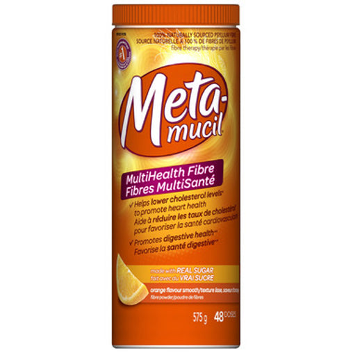 Metamucil Multi-Health Fibre Powder, Orange Smooth Texture, 575 g