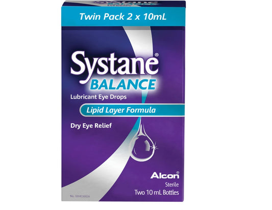 Systane Balance Lubricant Eye Drops Twin Pack - 2 x 10 mL current Canadian product packaging