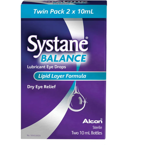Systane Balance Lubricant Eye Drops Twin Pack - 2 x 10 mL current Canadian product packaging