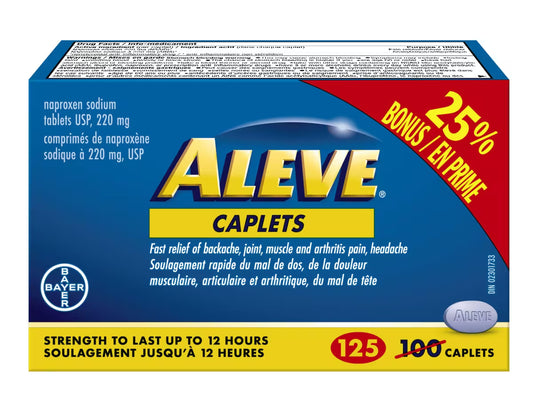 Aleve Caplets 220 mg Bonus Pack - 125 Count
