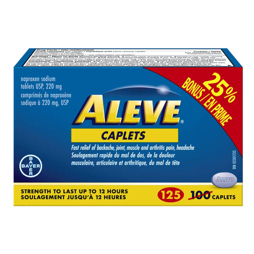 Aleve Caplets 220 mg Bonus Pack - 125 Count