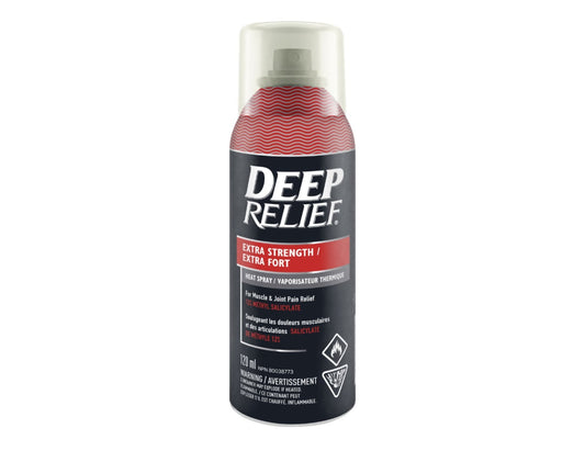 Deep Relief Extra Strength Heat Spray - 120 mL product packaging