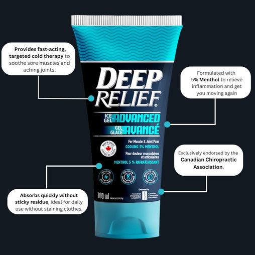 Deep Relief Advanced Ice Gel - 100 mL product use and application information