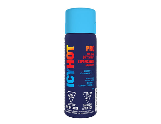 Icy Hot Pro Pain Relief Dry Spray - 118 mL product packaging